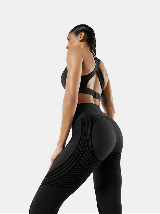 Fanka Pants - Fanka Reversible Compression Leggings Black Size S/M Knee Thigh Support